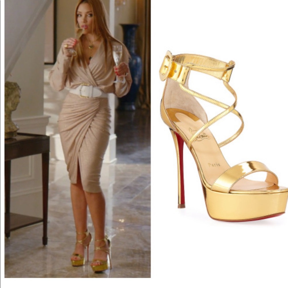 Christian Louboutin Choca Specchio Red Sole Sandal Size 41